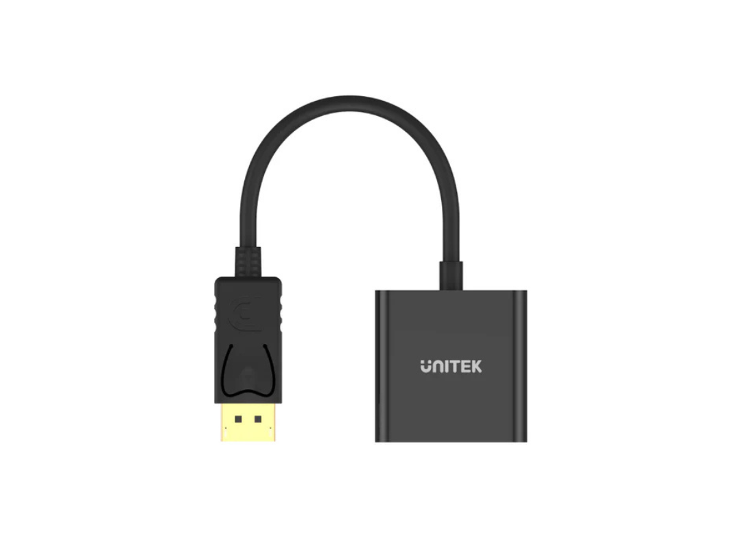 Unitek DisplayPort to VGA Adapter - 1080p HD Resolution, Plug & Play Unitek DisplayPort to VGA Adapter - 1080p HD Resolution, Plug & Play